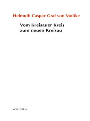 cover image of Vom Kreisauer Kreis zum neuen Kreisau